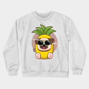 Cute Pineapple Pug Crewneck Sweatshirt